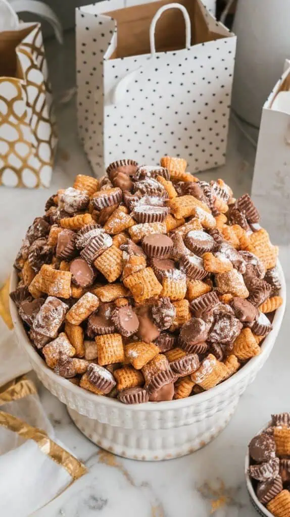 Double Peanut Butter Muddy Buddies Chex Mix