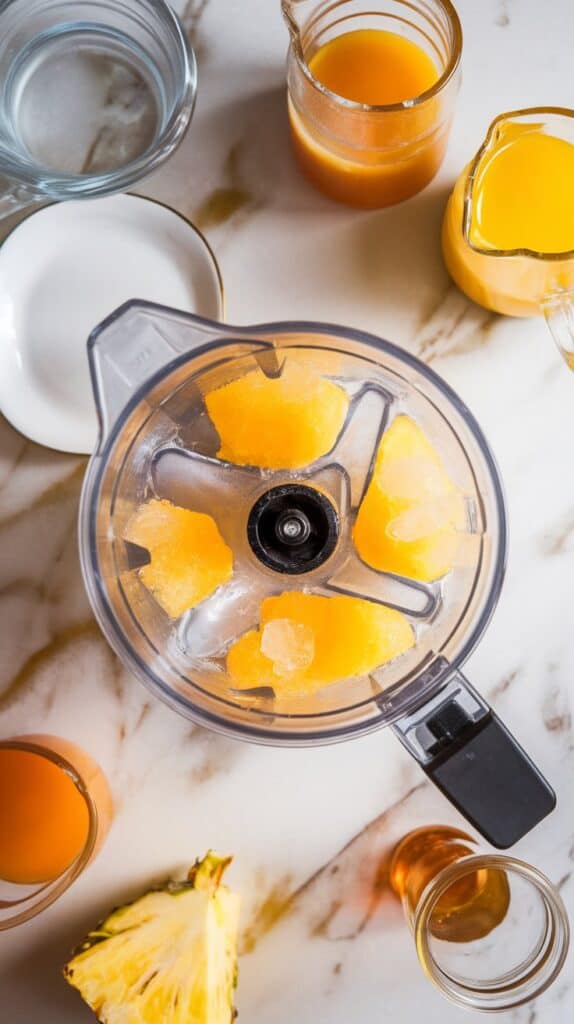 tropical rum punch slushie