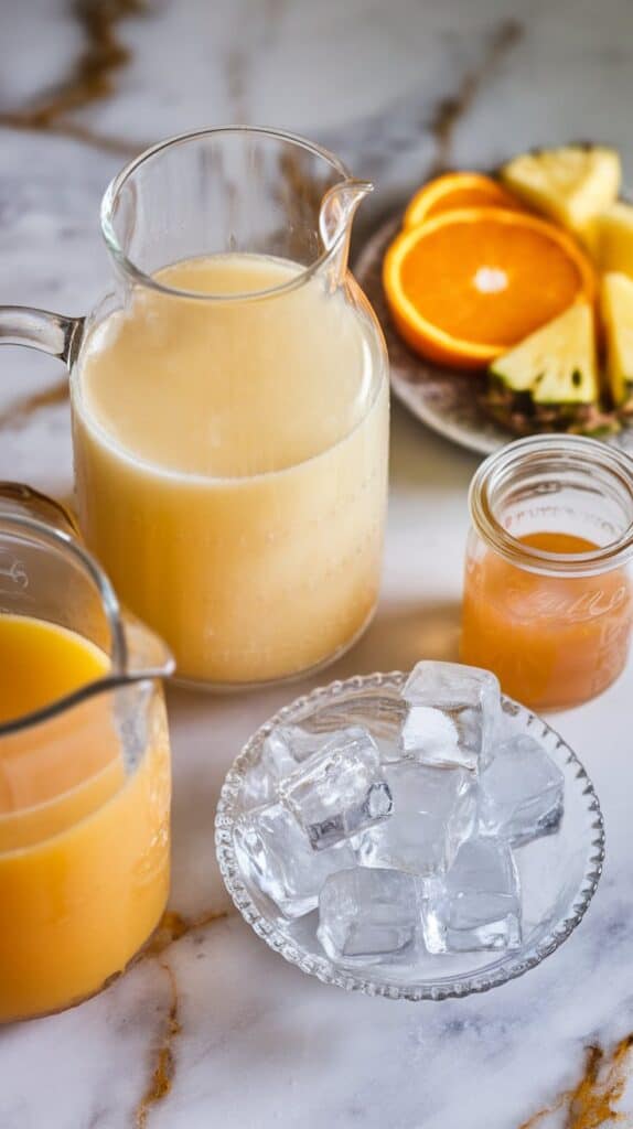 tropical rum punch slushie