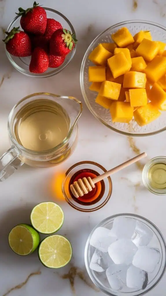 Strawberry Mango Moscato Slushies