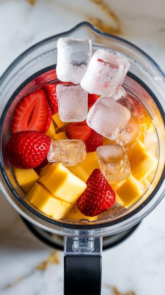 Strawberry Mango Moscato Slushies