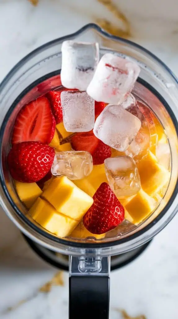 Strawberry Mango Moscato Slushies