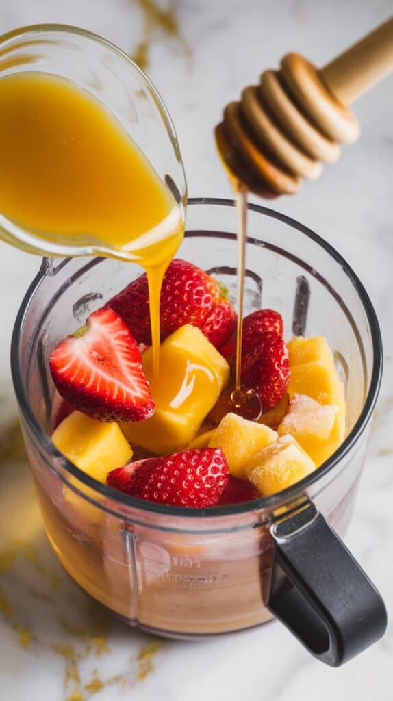 Strawberry Mango Moscato Slushies