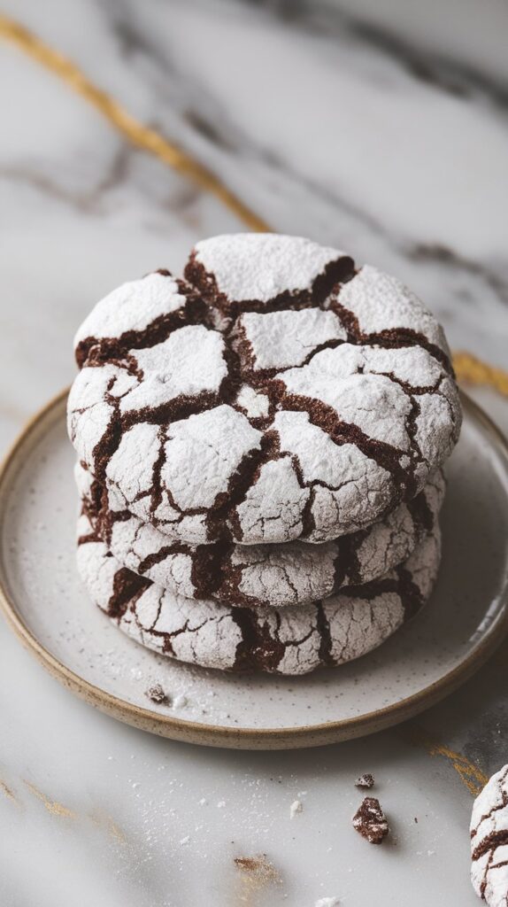 Black Cocoa Crinkle Cookies 