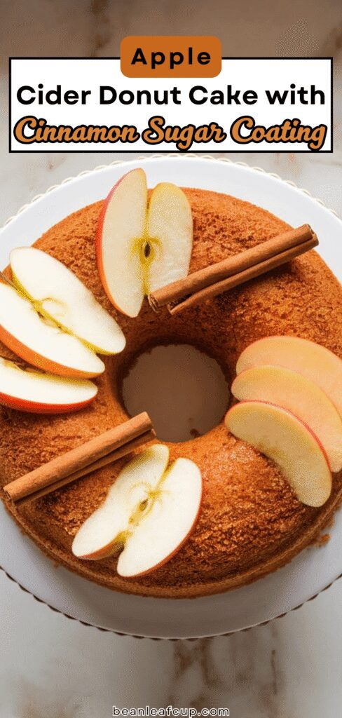 Apple Cider Donut Cake with Cinnamon Sugar Coating