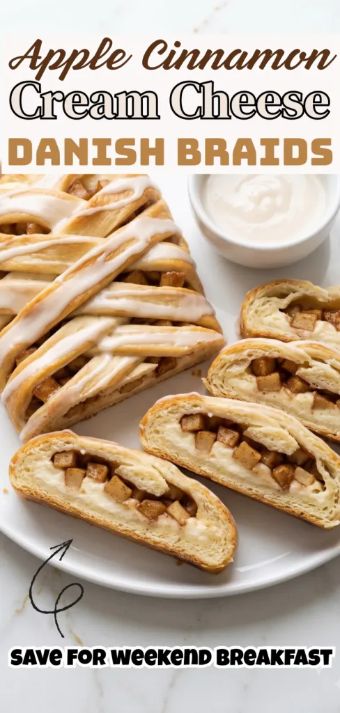 Apple Cinnamon Cream Cheese Danish Braids