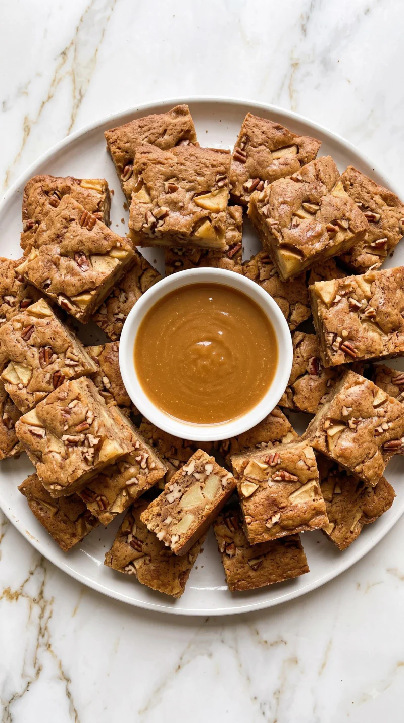 Brown Sugar Glazed Apple Blondies