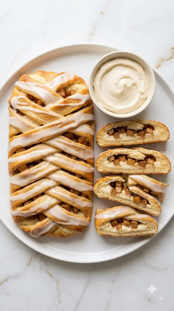 Apple Cinnamon Cream Cheese Danish Braids