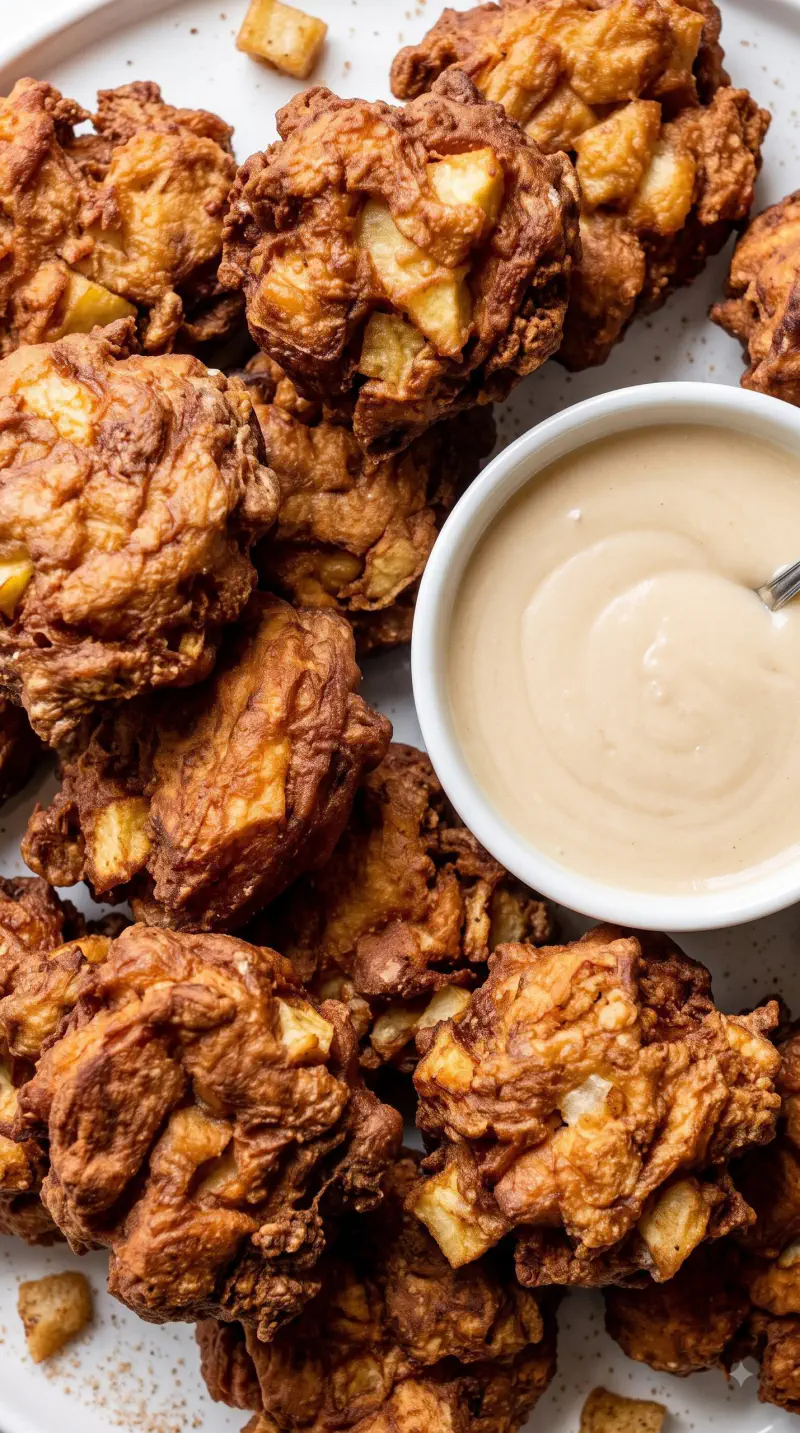 Maple Glazed Apple Fritters