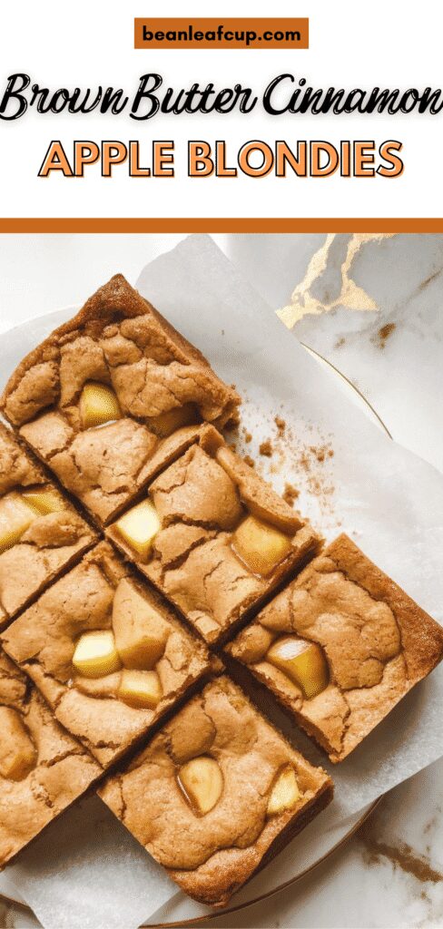 Brown Butter Cinnamon Apple Blondies