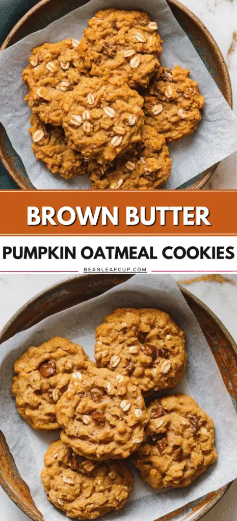 Brown Butter Pumpkin Oatmeal Cookies