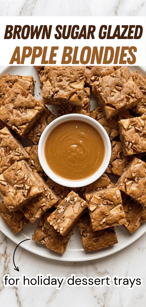 Brown Sugar Glazed Apple Blondies
