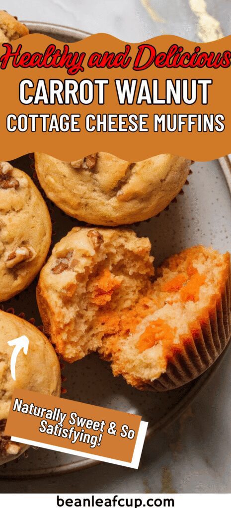 Carrot Walnut Cottage Cheese Muffins