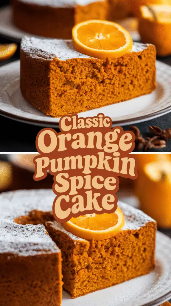Classic Orange Pumpkin Spice Cake