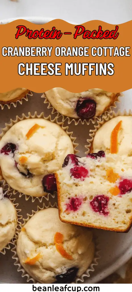 Cranberry Orange Cottage Cheese Muffins