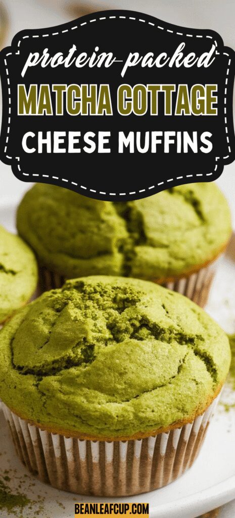 Matcha Cottage Cheese Muffins