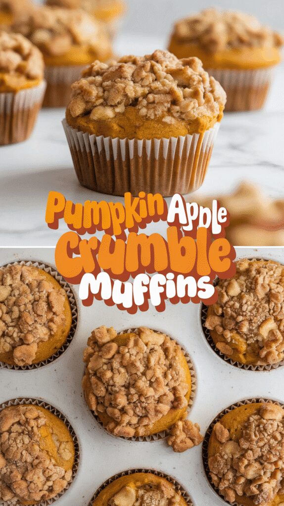 Pumpkin Apple Crumble Muffins