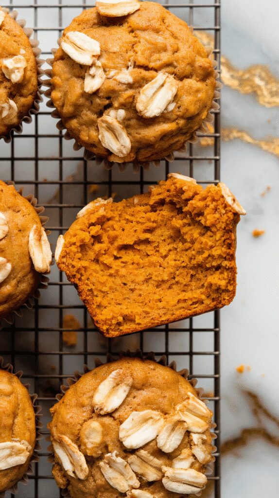 Pumpkin Banana Oat Muffins 9