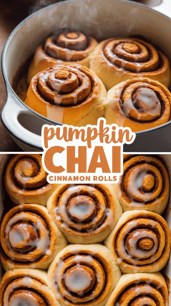 Pumpkin Chai Cinnamon Rolls