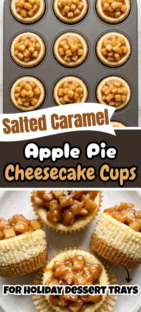 Salted Caramel Apple Pie Cheesecake Cups
