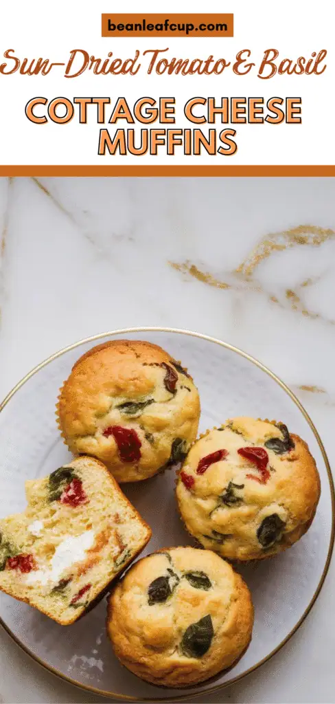 Sun-Dried Tomato & Basil Cottage Cheese Muffins