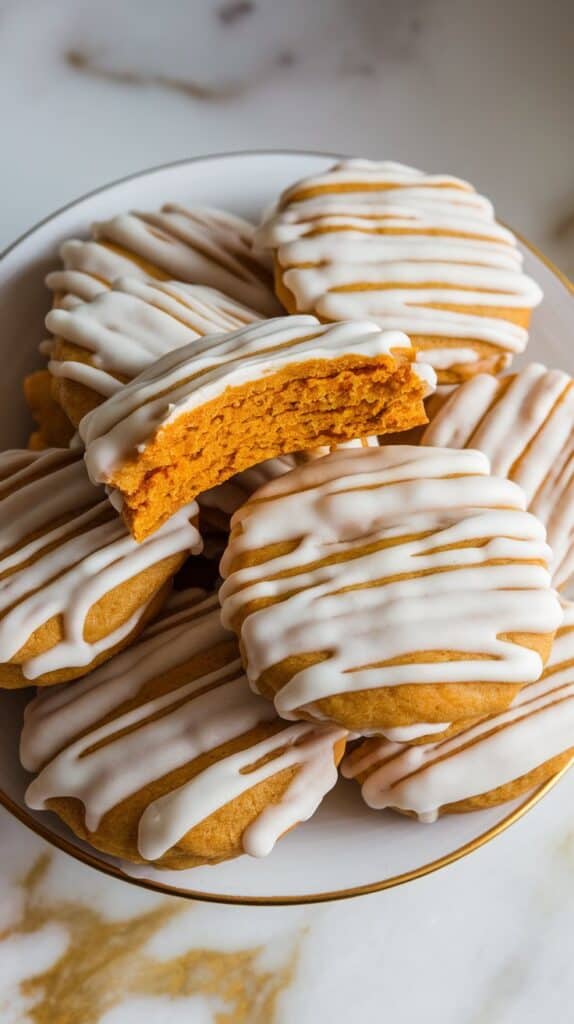 iced amish pumpkin cookies
