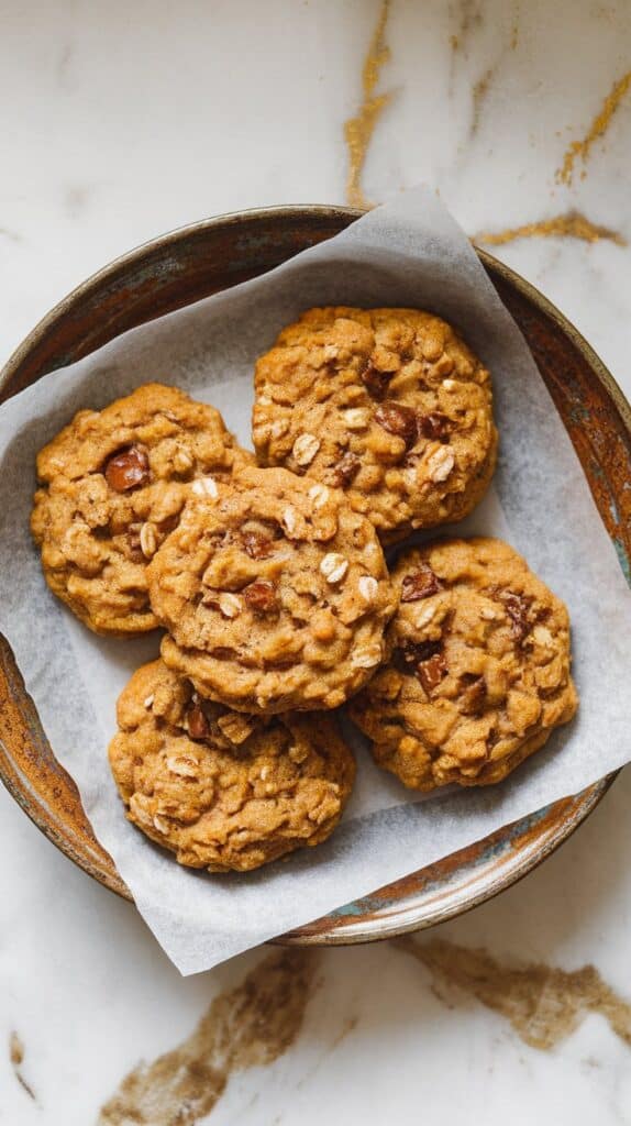 Brown Butter Pumpkin Oatmeal Cookies