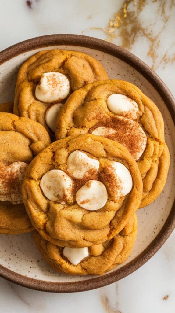 Pumpkin White Chocolate Chip Cookies