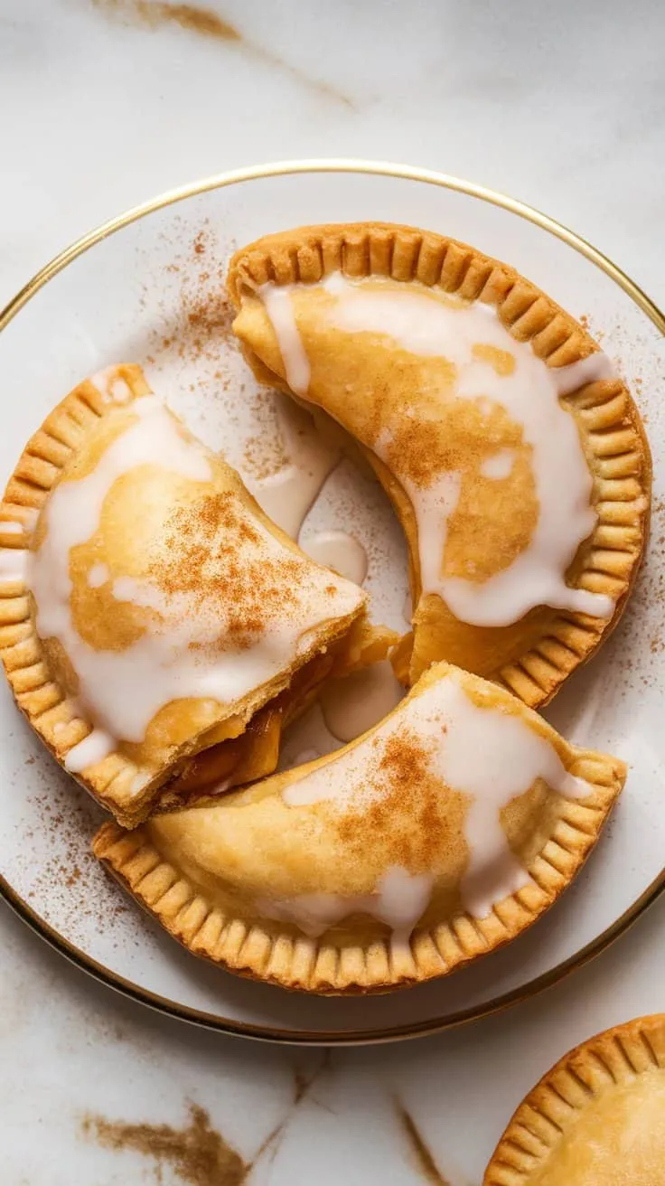 Fried Apple Hand Pies with Vanilla Glaze