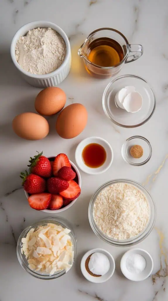 Strawberry Coconut Cottage Cheese Muffins