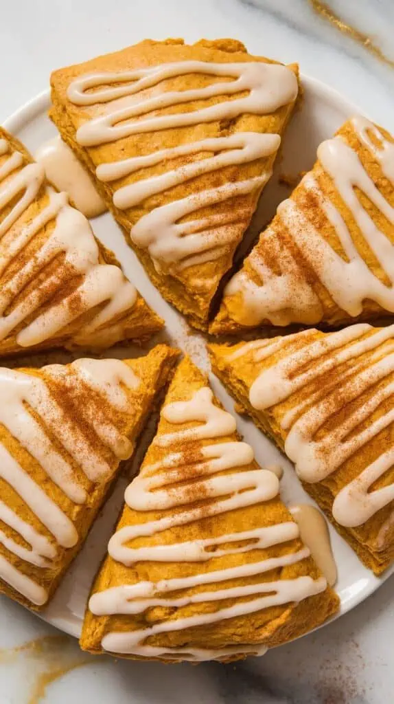 Pumpkin Scones with Pumpkin Glaze