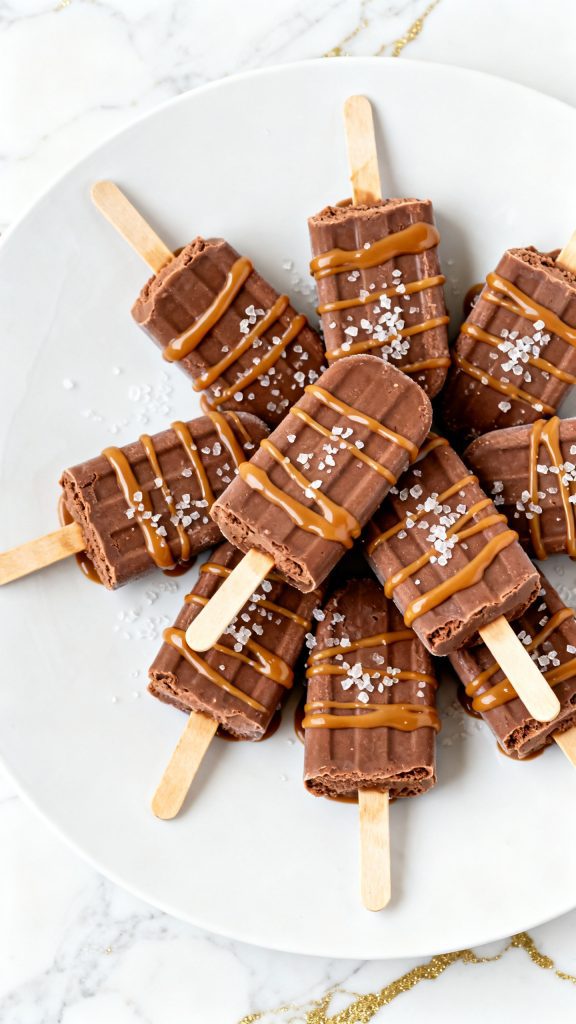 Salted Caramel Mocha Popsicles
