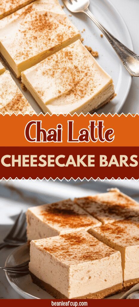 Chai Latte Cheesecake Bars