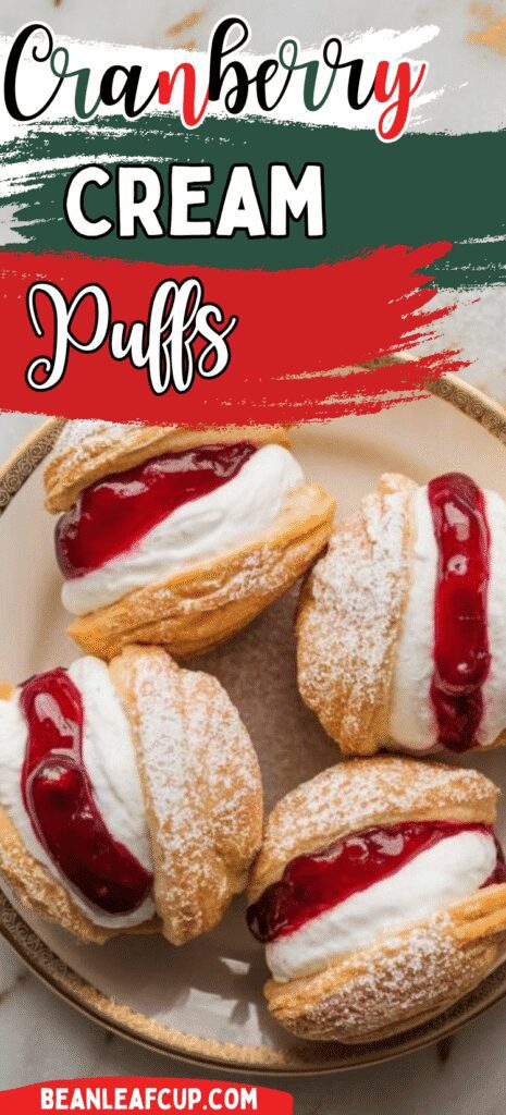 Cranberry Cream Puffs