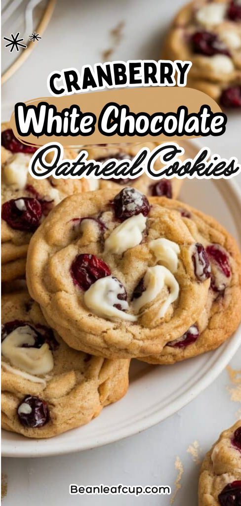 Cranberry White Chocolate Oatmeal Cookies