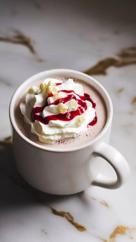 White Chocolate Cranberry Hot Chocolate