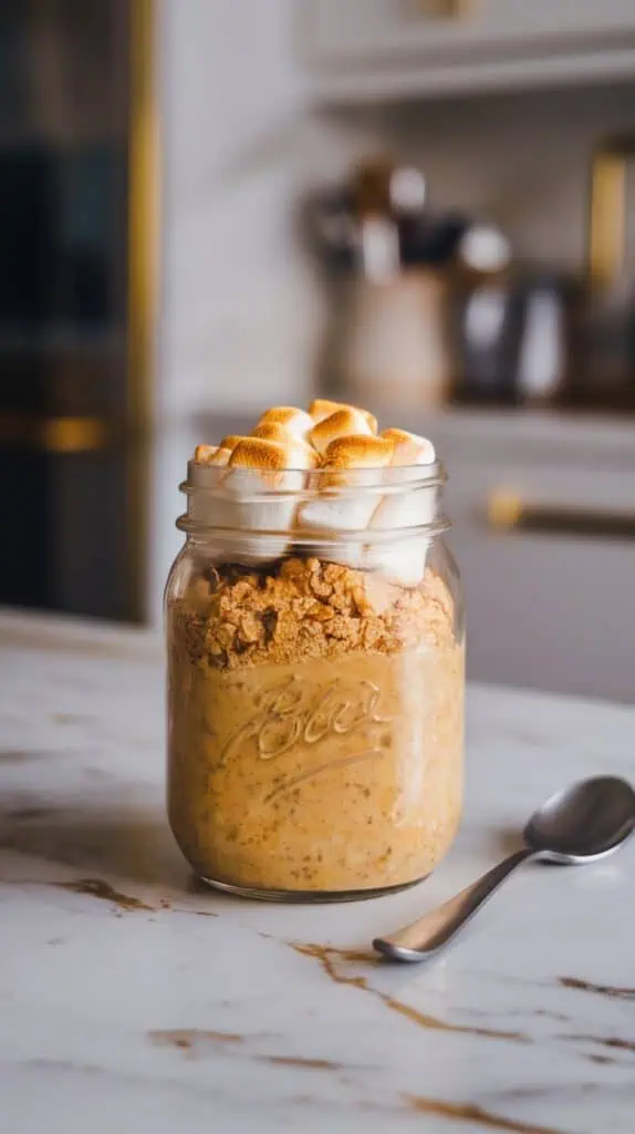 Toasted Marshmallow Pumpkin Overnight Oats 