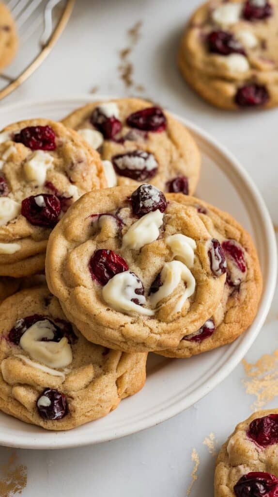 Cranberry White Chocolate Oatmeal Cookies