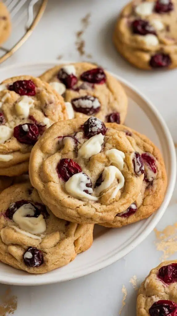 Cranberry White Chocolate Oatmeal Cookies