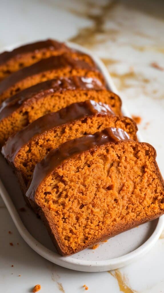 Butternut Squash Bread with Brown Sugar Glaze