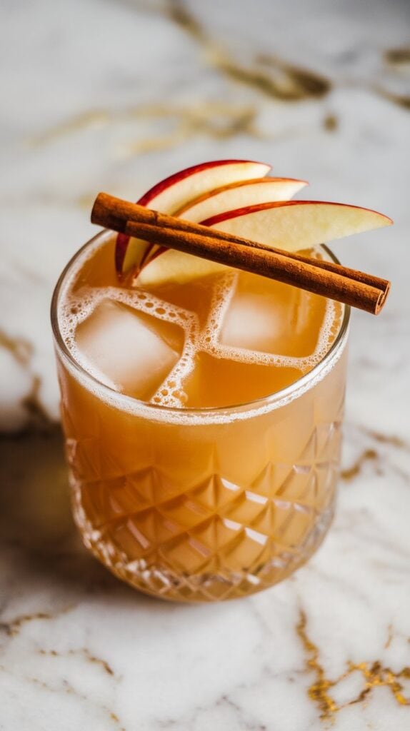 Spicy Cinnamon Apple Bourbon Smash