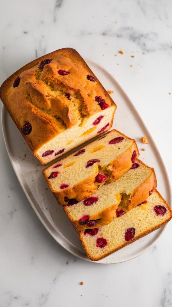 Moist Cranberry Bread with Fresh Cranberries