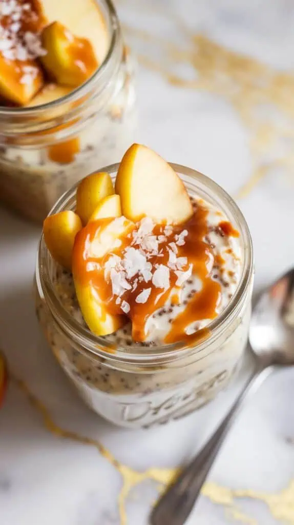 Salted Caramel Apple Overnight Oats