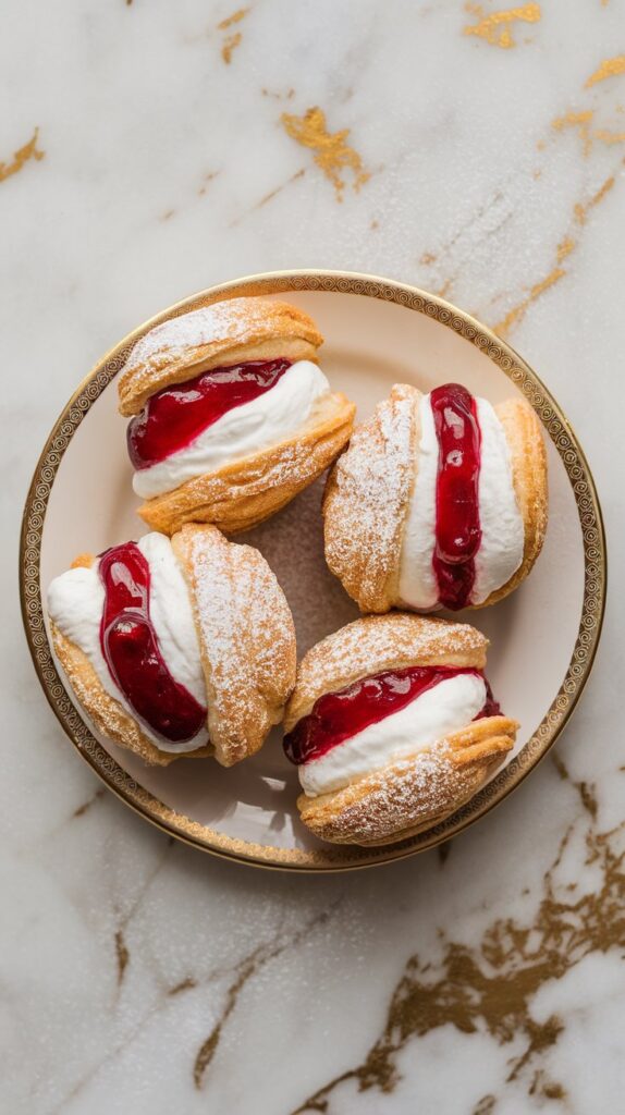 Cranberry Cream Puffs