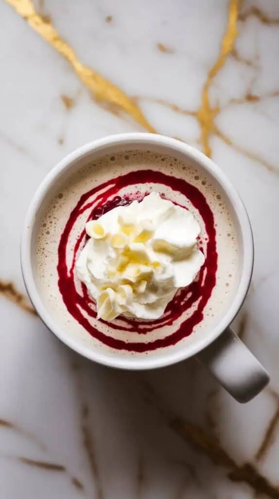 White Chocolate Cranberry Hot Chocolate