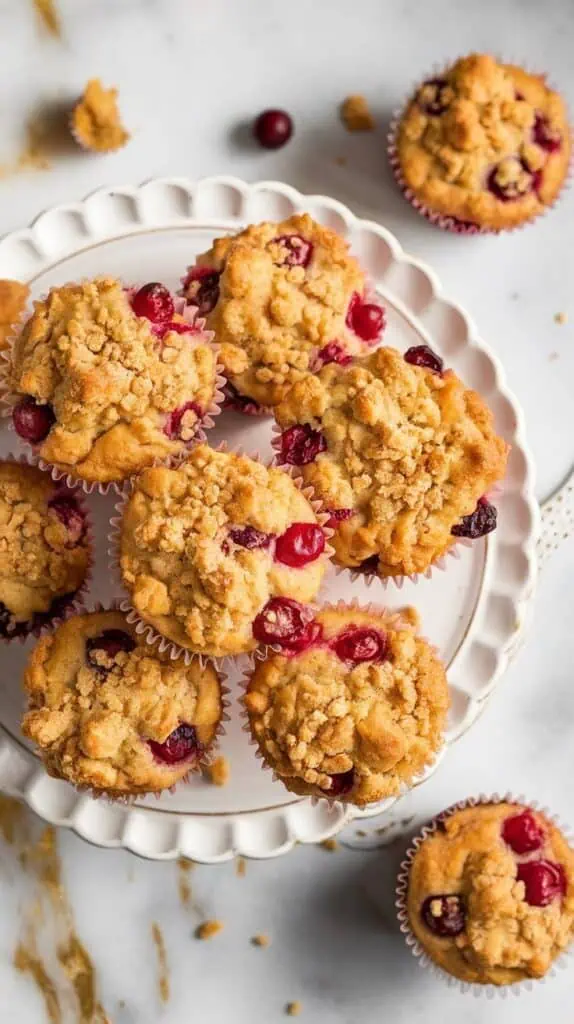 Cranberry Orange Muffins With Streusel Topping