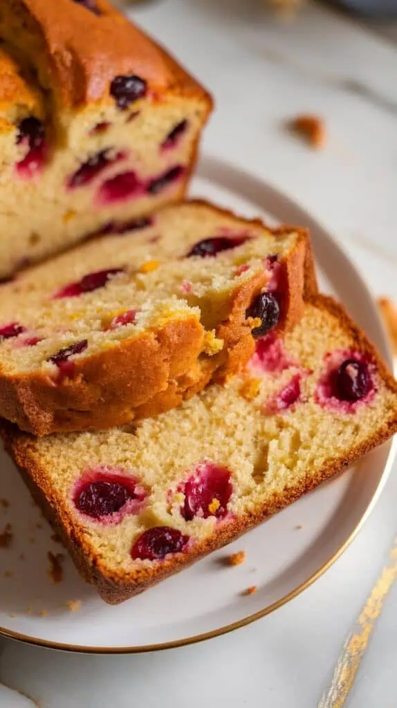 Moist Cranberry Bread with Fresh Cranberries