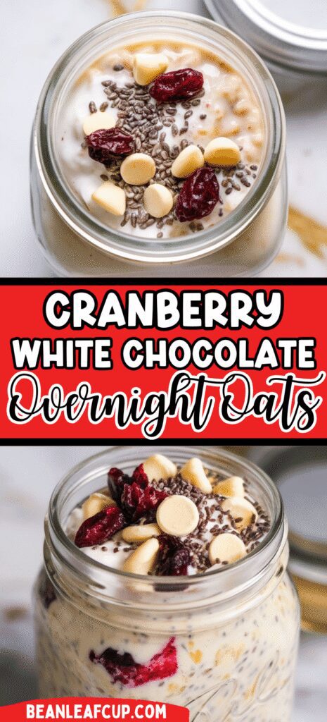 Cranberry White Chocolate Overnight Oats