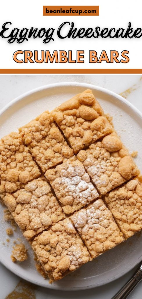 Eggnog Cheesecake Crumble Bars