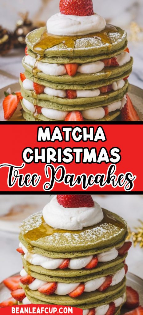 Matcha Christmas Tree Pancakes
